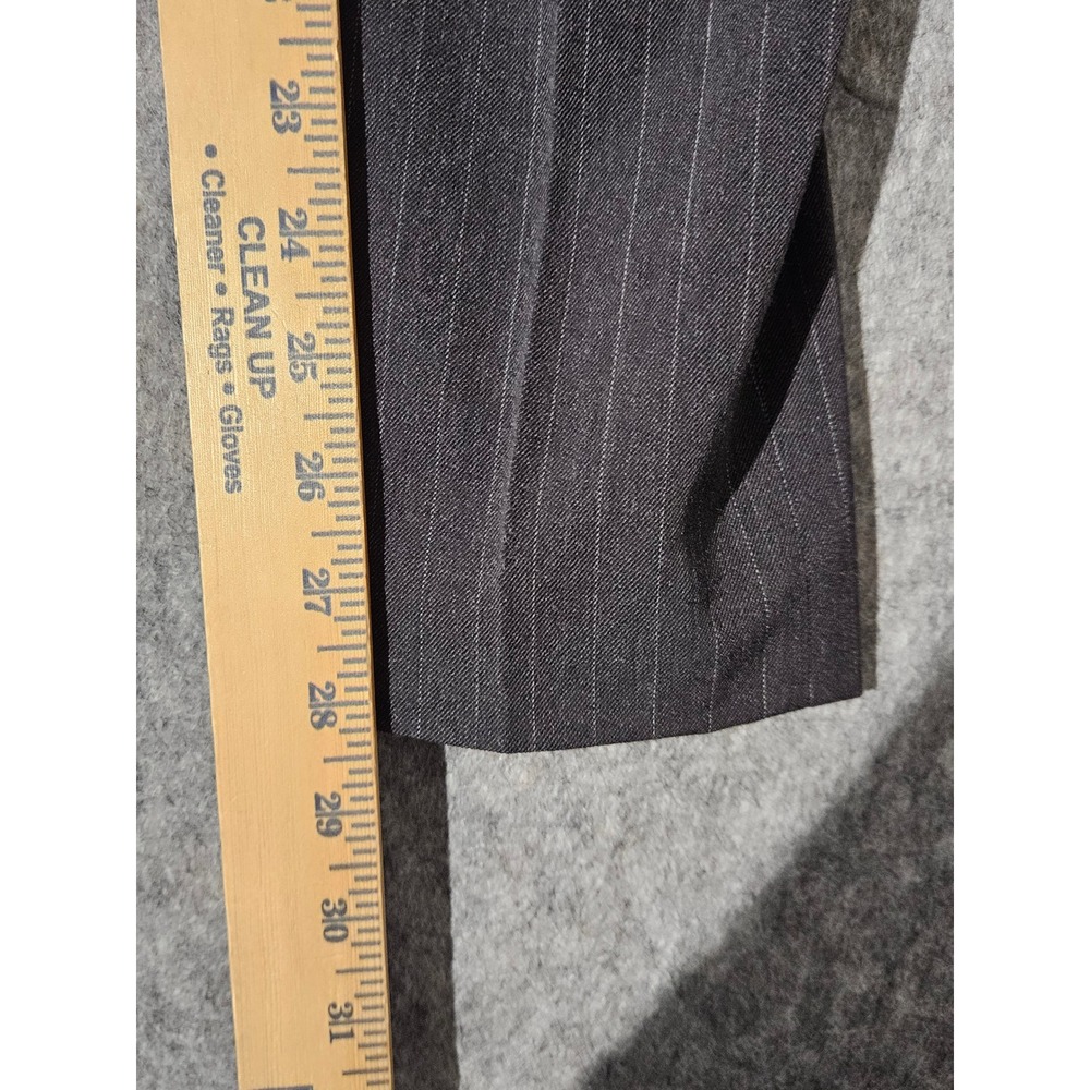 Brunello Cucinelli Trousers Women 4 Gray Pinstripe Wool Blend Italy - Picture 7 of 12